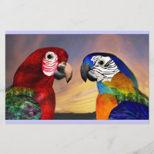 HYPER PARROTS / RED AND BLUE ARA STATIONERY
