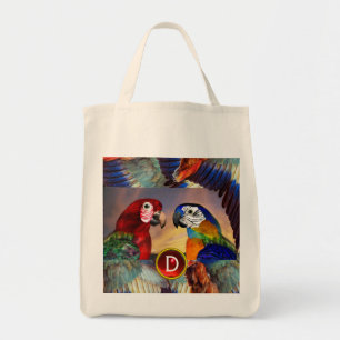 HYPER PARROTS /RED AND BLUE ARA TOTE BAG