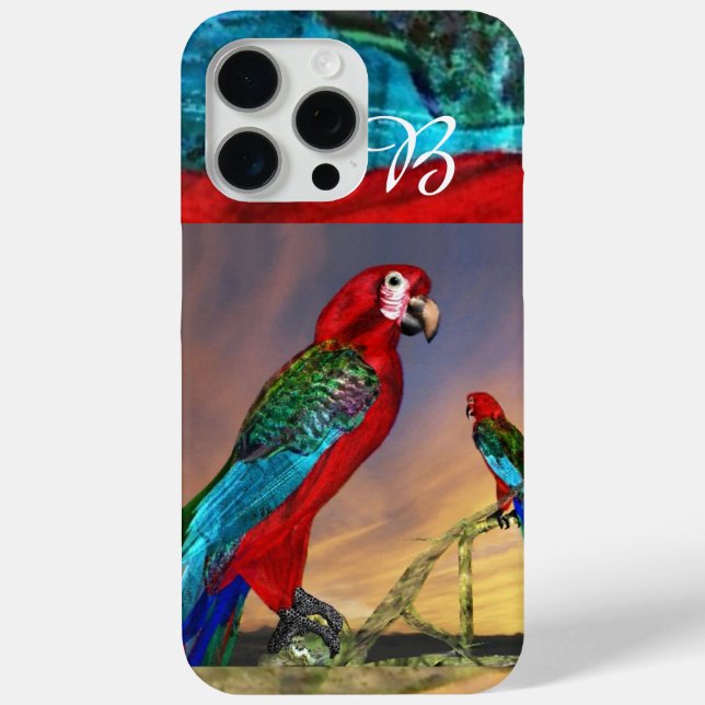 HYPER PARROTS / RED ARA MONOGRAM Case-Mate iPhone CASE (Back)
