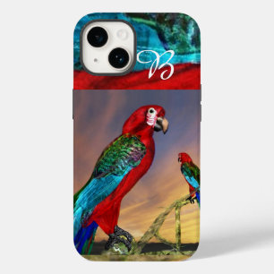 HYPER PARROTS / RED ARA MONOGRAM iPhone CASE