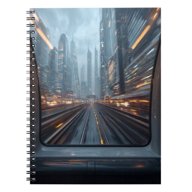 Hyper-Speed Window to Future City Notebook (Front)