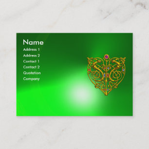 HYPER VALENTINE EMERALD ,green Business Card