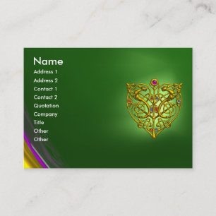 HYPER VALENTINE EMERALD ,green Business Card