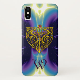 HYPER VALENTINE MONOGRAM Pink Fuchsia Purple iPhone X Case