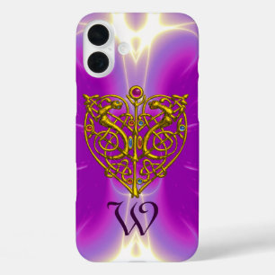 HYPER VALENTINE MONOGRAM  Pink Fuchsia Purple iPhone 16 Plus Case