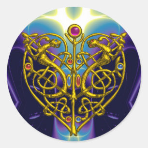 HYPER VALENTINE   Pink Fuchsia Purple Classic Round Sticker