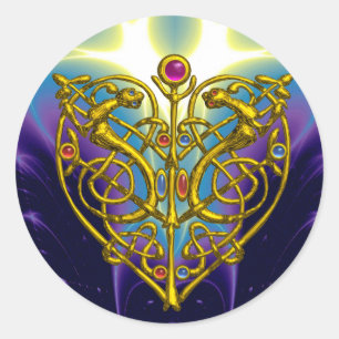 HYPER VALENTINE Pink Fuchsia Purple Classic Round Sticker