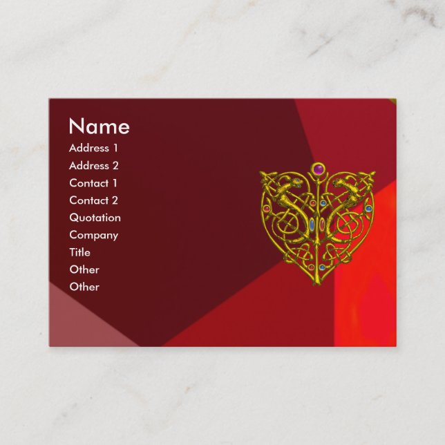 HYPER VALENTINE RUBY 2 ,red Business Card (Front)