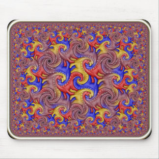 Hyperbolic Dinosaur Tessellation Mouse Pad