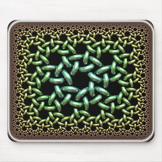 Hyperbolic Linked Rings Mouse Pad (Front)