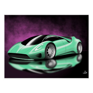 Hypercar concept car poster