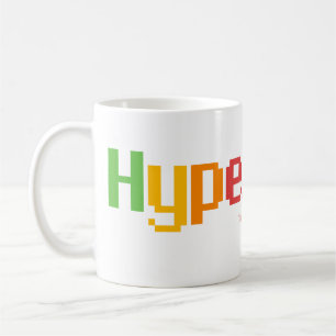 HyperCard - the mug - in the Apple rainbow colours