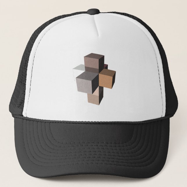 Hypercubus Tesseract hypercube tesseract Trucker Hat (Front)