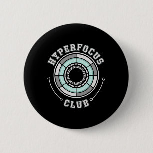 Hyperfocus Club Adhd Focus Circle Health Awareness 6 Cm Round Badge