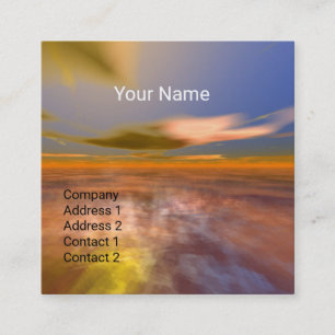 HYPERION WORLD ALIEN LANDSCAPE Science Fiction Square Business Card