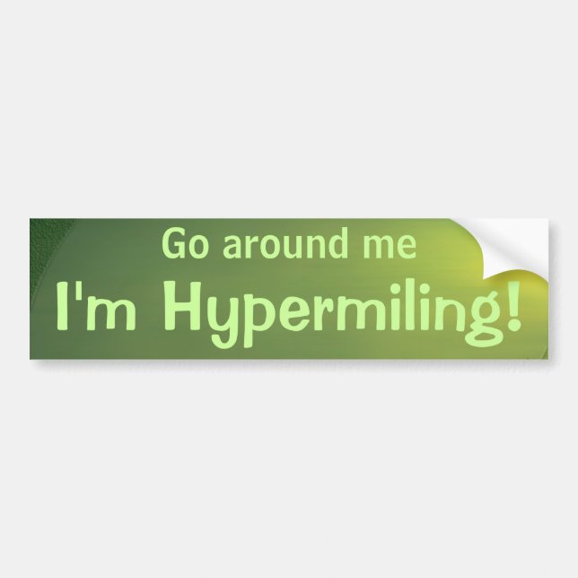 Hypermiling Bumper Sticker II (Front)