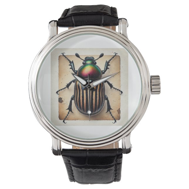 Hyperplatys beetle 180924IREF203 - Watercolor Watch (Front)