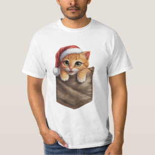  Hyperrealistic Anime Kitten in Pocket T-Shirt