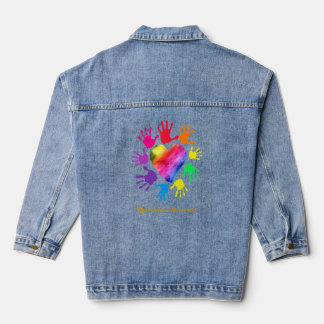 Hypersomnia Awareness Hands Hypersomnia  Denim Jacket