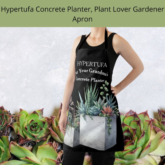 Hypertufa Concrete Planters Succulents Black Apron (Creator Uploaded)