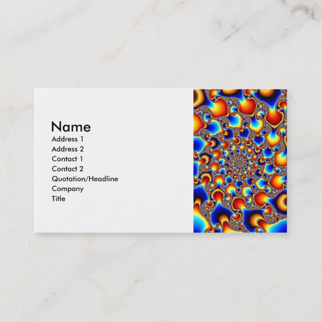 Hypn0sis - Fractal Art Business Card (Front)