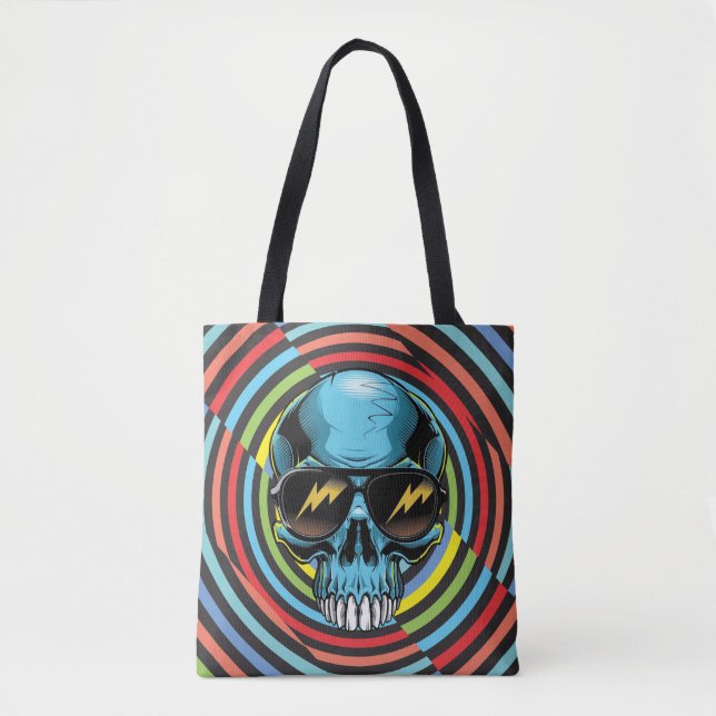 Hypno Funky Skull 02 Tote Bag (Front)