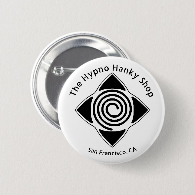 Hypno Hanky Shop Hypnosis Everywhere Logo Button (Front & Back)