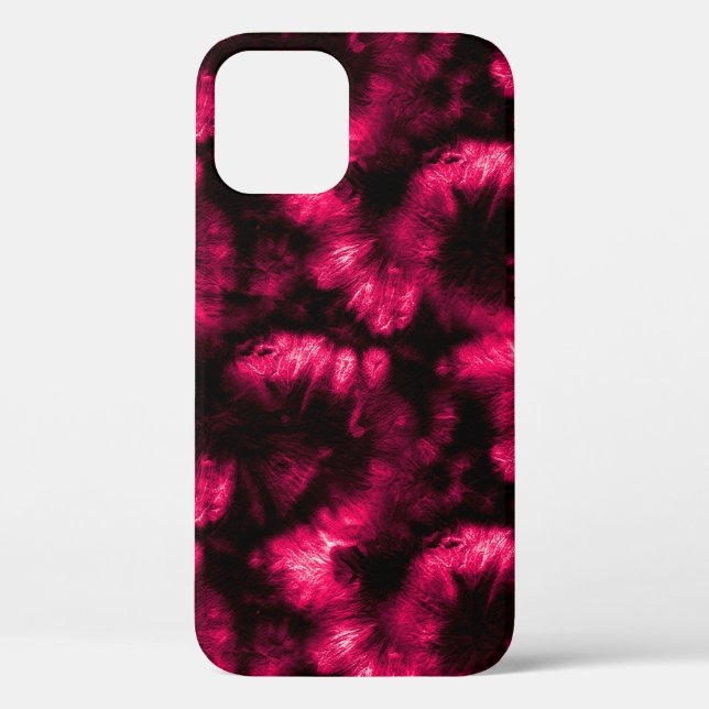Hypno Pattern. Pink Shibori Fabric. Dark Hypno Spi Case-Mate iPhone Case (Back)