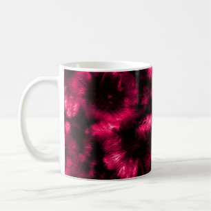 Hypno Pattern. Pink Shibori Fabric. Dark Hypno Spi Coffee Mug