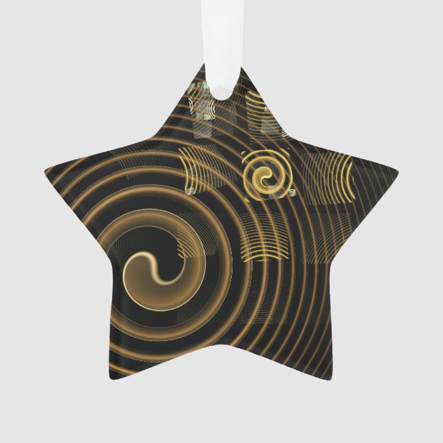 Hypnosis Abstract Art Acrylic Star Ornament (Front)