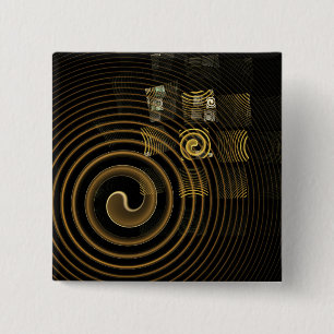 Hypnosis Abstract Art Button (square)