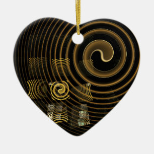 Hypnosis Abstract Art Heart Ornament