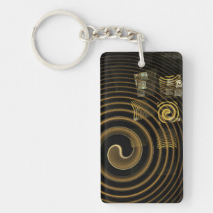 Hypnosis Abstract Art Key Ring