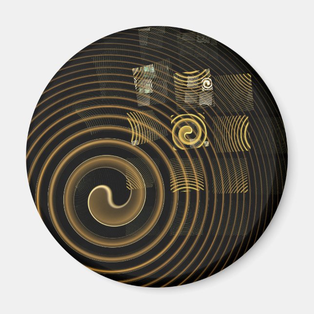 Hypnosis Abstract Art Round Magnet (Front)