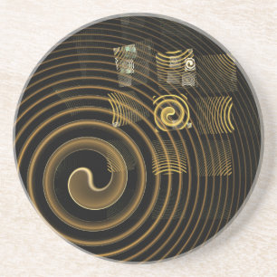 Hypnosis Abstract Art Sandstone Coaster