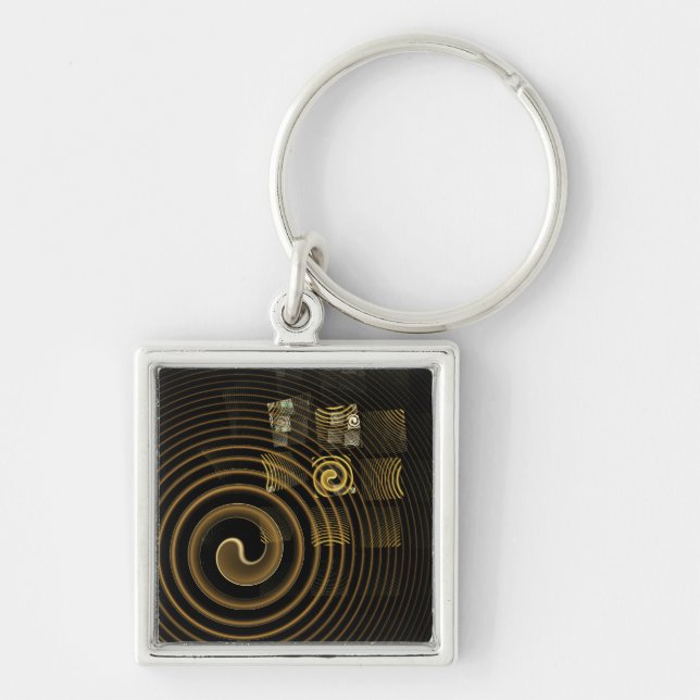 Hypnosis Abstract Art Small Key Ring (Front)