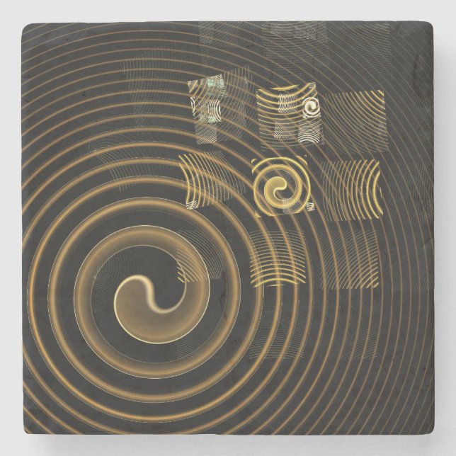 Hypnosis Abstract Art Stone Coaster (Front)