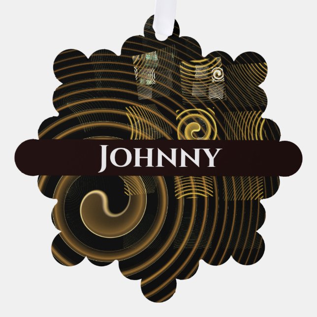 Hypnosis Abstract Art Tree Decoration Card (Front)