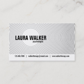 Hypnosis Circles - Black Business Card