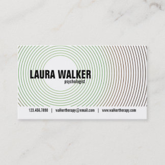 Hypnosis Circles - Green Business Card