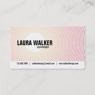 Hypnosis Circles - Orange Business Card