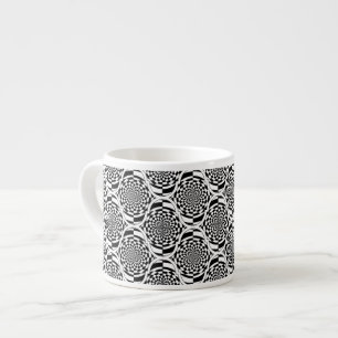 Hypnosis Pattern black white + your ideas Espresso Cup