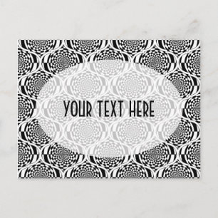 Hypnosis Pattern black white + your ideas Postcard