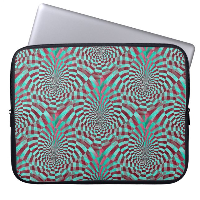 Hypnosis seamless grunge Pattern + your ideas Laptop Sleeve (Front)