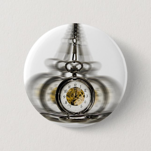 Hypnosis Spinning Clock 6 Cm Round Badge (Front)