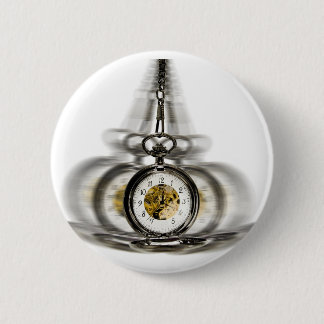 Hypnosis Spinning Clock 6 Cm Round Badge