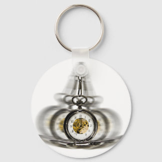 Hypnosis Spinning Clock Key Ring