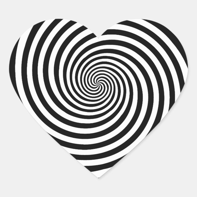 Hypnosis Spiral  Heart Sticker (Front)