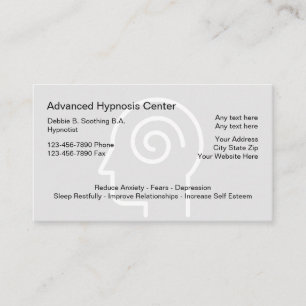 Hypnosis Theme Head Graphic Business Cards