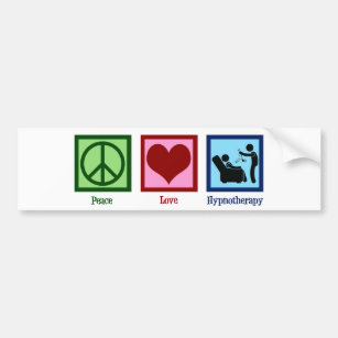 Hypnotherapist Peace Love Hypnotherapy Bumper Sticker